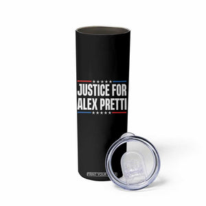 Justice for Alex Pretti Patriotic Skinny Tumbler Minneapolis Jan 24 2026 Memorial Tribute TS02 Print Your Wear