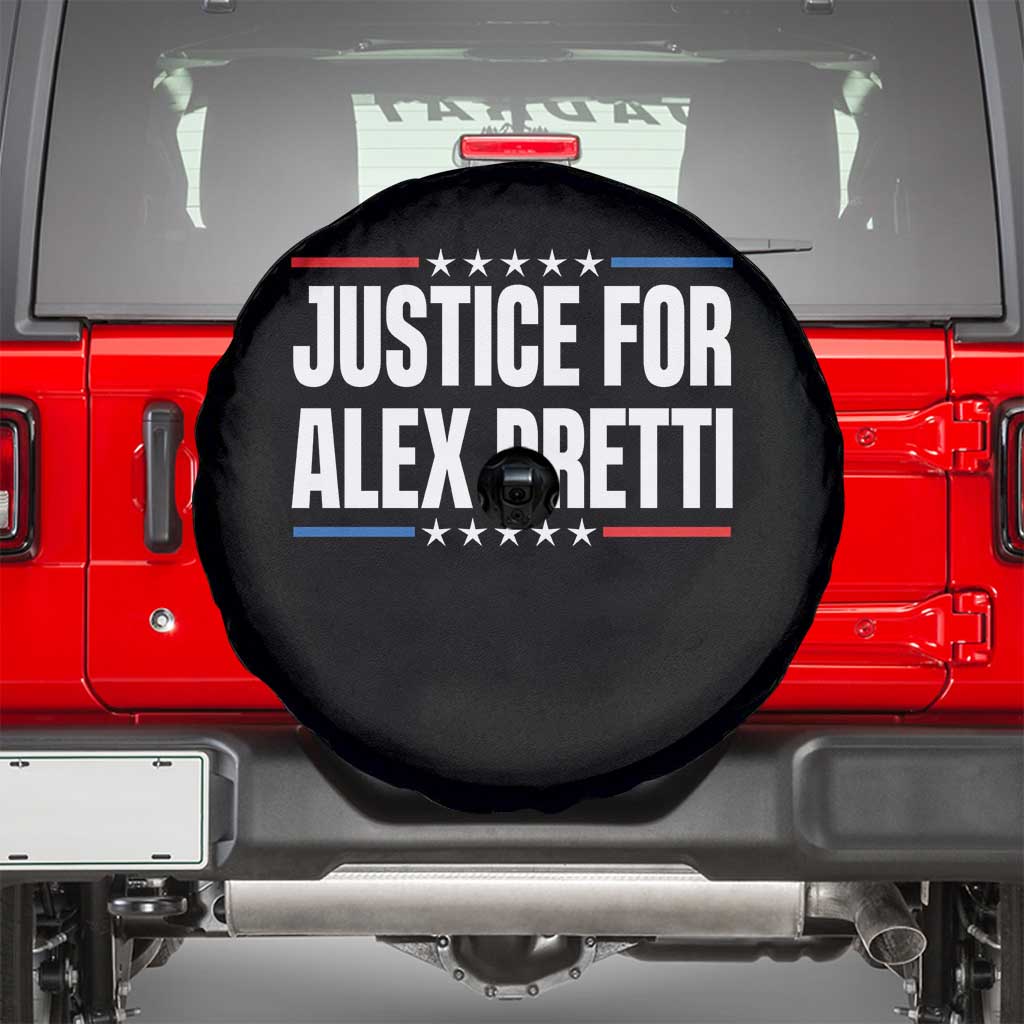 Justice for Alex Pretti Patriotic Spare Tire Cover Minneapolis Jan 24 2026 Memorial Tribute TS02 Black Print Your Wear