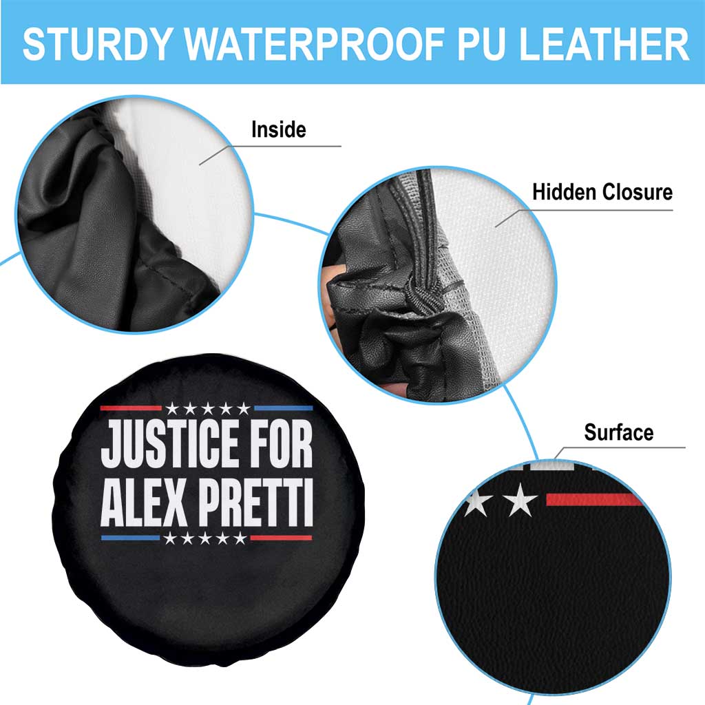 Justice for Alex Pretti Patriotic Spare Tire Cover Minneapolis Jan 24 2026 Memorial Tribute TS02 Print Your Wear