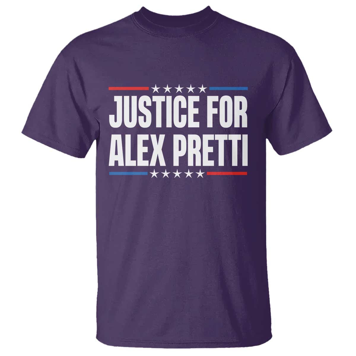 Justice for Alex Pretti Patriotic T Shirt Minneapolis Jan 24 2026 Memorial Tribute TS02 Purple Print Your Wear
