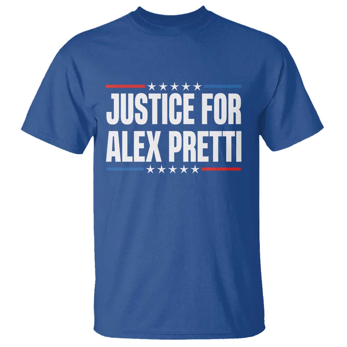 Justice for Alex Pretti Patriotic T Shirt Minneapolis Jan 24 2026 Memorial Tribute TS02 Royal Blue Print Your Wear