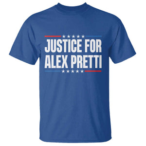 Justice for Alex Pretti Patriotic T Shirt Minneapolis Jan 24 2026 Memorial Tribute TS02 Royal Blue Print Your Wear
