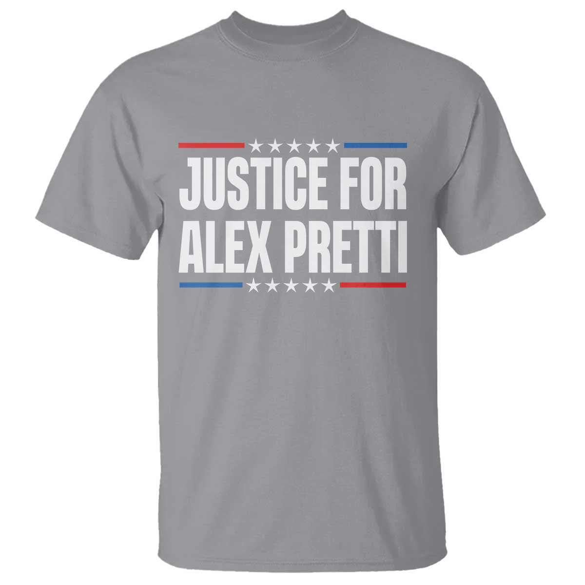 Justice for Alex Pretti Patriotic T Shirt Minneapolis Jan 24 2026 Memorial Tribute TS02 Sport Gray Print Your Wear
