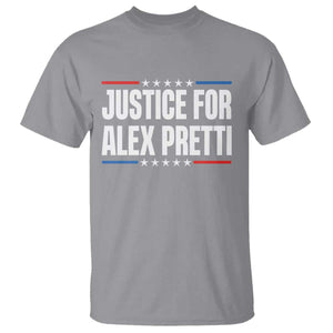 Justice for Alex Pretti Patriotic T Shirt Minneapolis Jan 24 2026 Memorial Tribute TS02 Sport Gray Print Your Wear