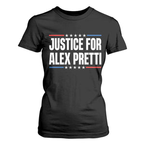 Justice for Alex Pretti Patriotic T Shirt For Women Minneapolis Jan 24 2026 Memorial Tribute TS02 Black Print Your Wear