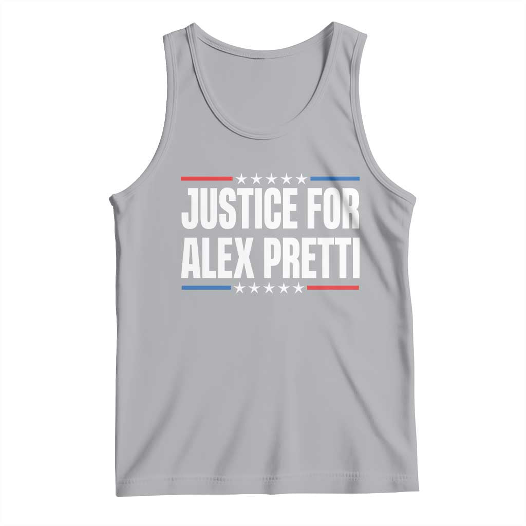 Justice for Alex Pretti Patriotic Tank Top Minneapolis Jan 24 2026 Memorial Tribute TS02 Athletic Heather Print Your Wear