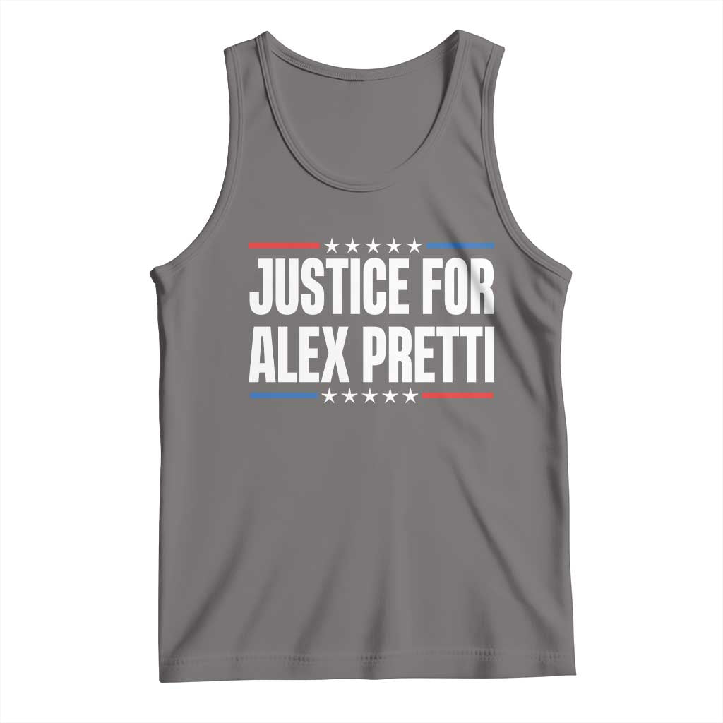 Justice for Alex Pretti Patriotic Tank Top Minneapolis Jan 24 2026 Memorial Tribute TS02 Deep Heather Print Your Wear