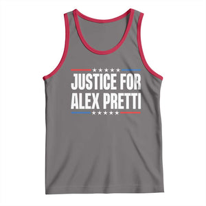 Justice for Alex Pretti Patriotic Tank Top Minneapolis Jan 24 2026 Memorial Tribute TS02 Deep Heather Red Print Your Wear