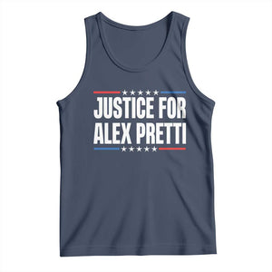 Justice for Alex Pretti Patriotic Tank Top Minneapolis Jan 24 2026 Memorial Tribute TS02 Navy Print Your Wear