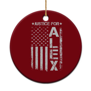 Justice for Alex Pretti American Flag Ceramic Ornament Minneapolis Jan 24 2026 Memorial Tribute TS02 1pc Red Print Your Wear