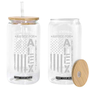 Justice for Alex Pretti American Flag Glass Can Minneapolis Jan 24 2026 Memorial Tribute TS02 Print Your Wear