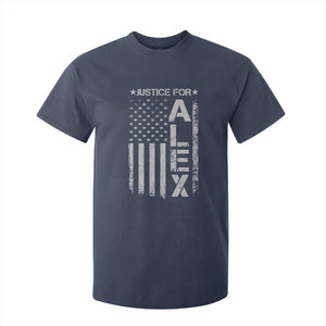 Justice for Alex Pretti American Flag T Shirt For Kid Minneapolis Jan 24 2026 Memorial Tribute TS02 Navy Print Your Wear