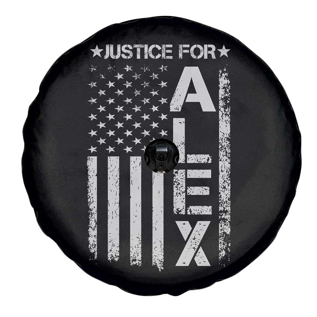 Justice for Alex Pretti American Flag Spare Tire Cover Minneapolis Jan 24 2026 Memorial Tribute TS02 Print Your Wear