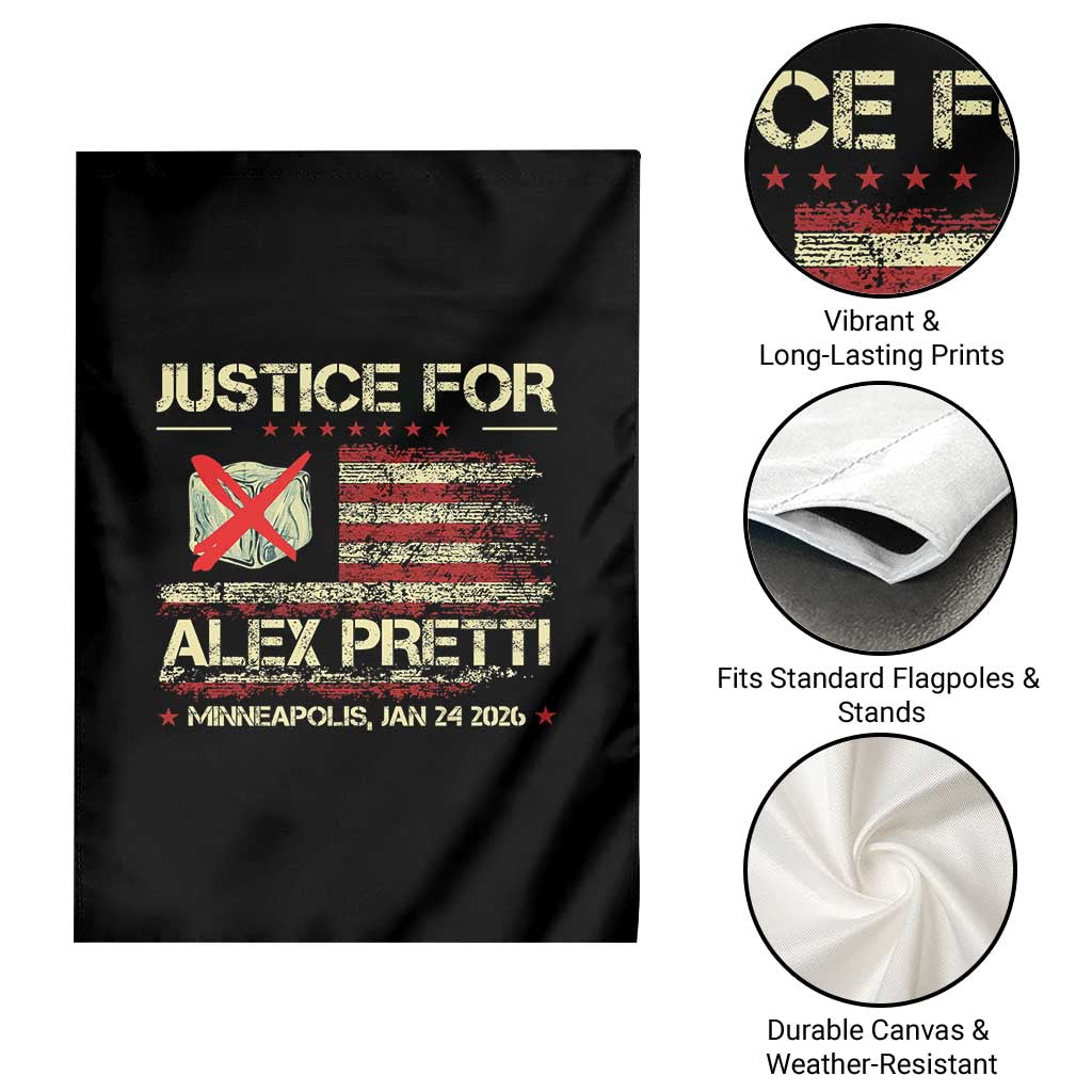 Justice for Alex Pretti Abolish Ice Protest Garden Flag Minneapolis Jan 24 2026 American Flag TS02 Print Your Wear