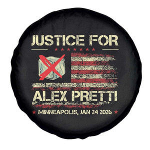 Justice for Alex Pretti Abolish Ice Protest Spare Tire Cover Minneapolis Jan 24 2026 American Flag TS02 Print Your Wear