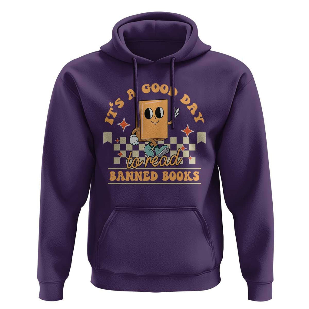 It's A Good Day To Read Banned Books Hoodie Retro Funny Reading Book Lovers Nerd TS02 Purple Print Your Wear