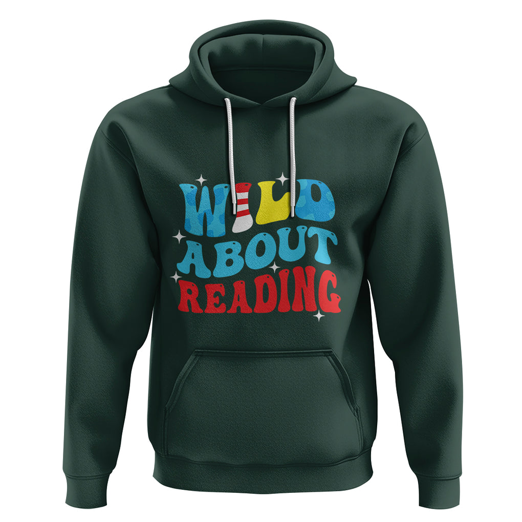 Wild About Reading Hoodie Teacher Of Little Things TS02 Dark Forest Green Printyourwear