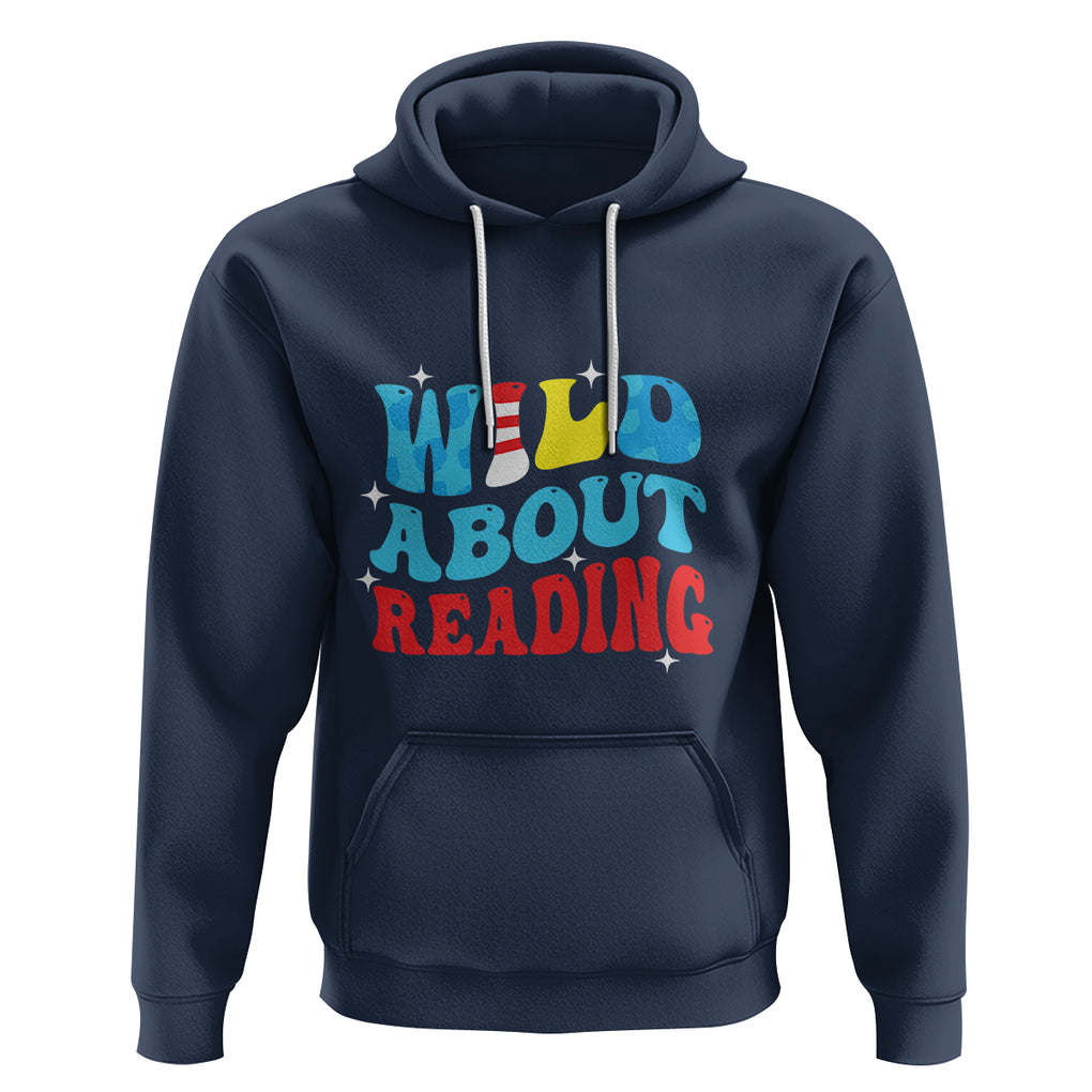 Wild About Reading Hoodie Teacher Of Little Things TS02 Navy Printyourwear