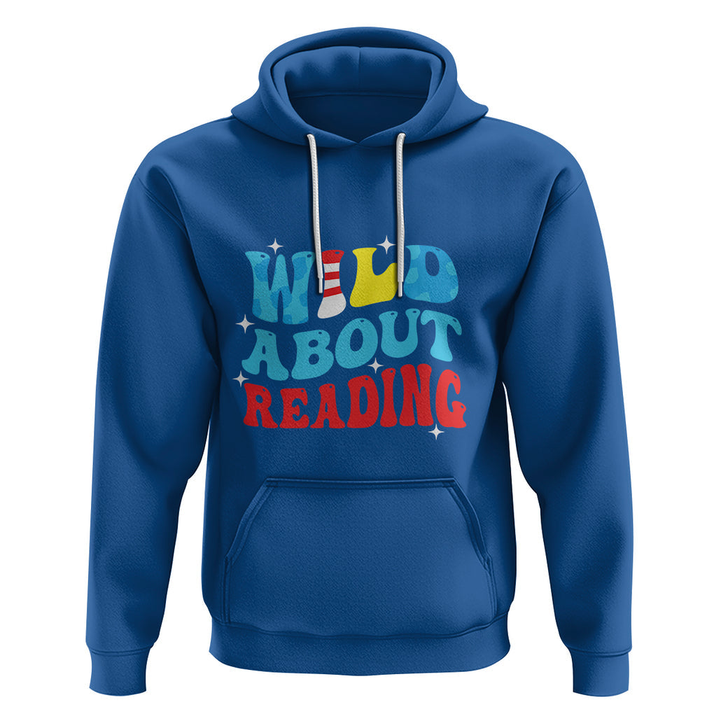 Wild About Reading Hoodie Teacher Of Little Things TS02 Royal Blue Printyourwear
