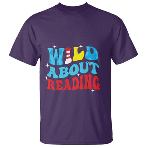 Wild About Reading T Shirt Teacher Of Little Things TS02 Purple Printyourwear