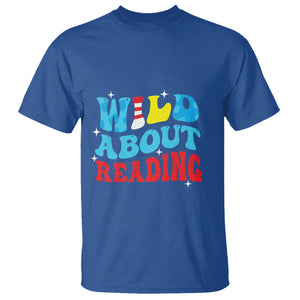 Wild About Reading T Shirt Teacher Of Little Things TS02 Royal Blue Printyourwear