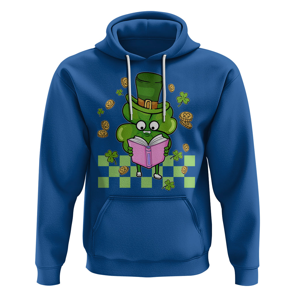 Shamrock Reading Hoodie St. Patrick's Day Books Lover Reader Nerd TS02 Royal Blue Printyourwear
