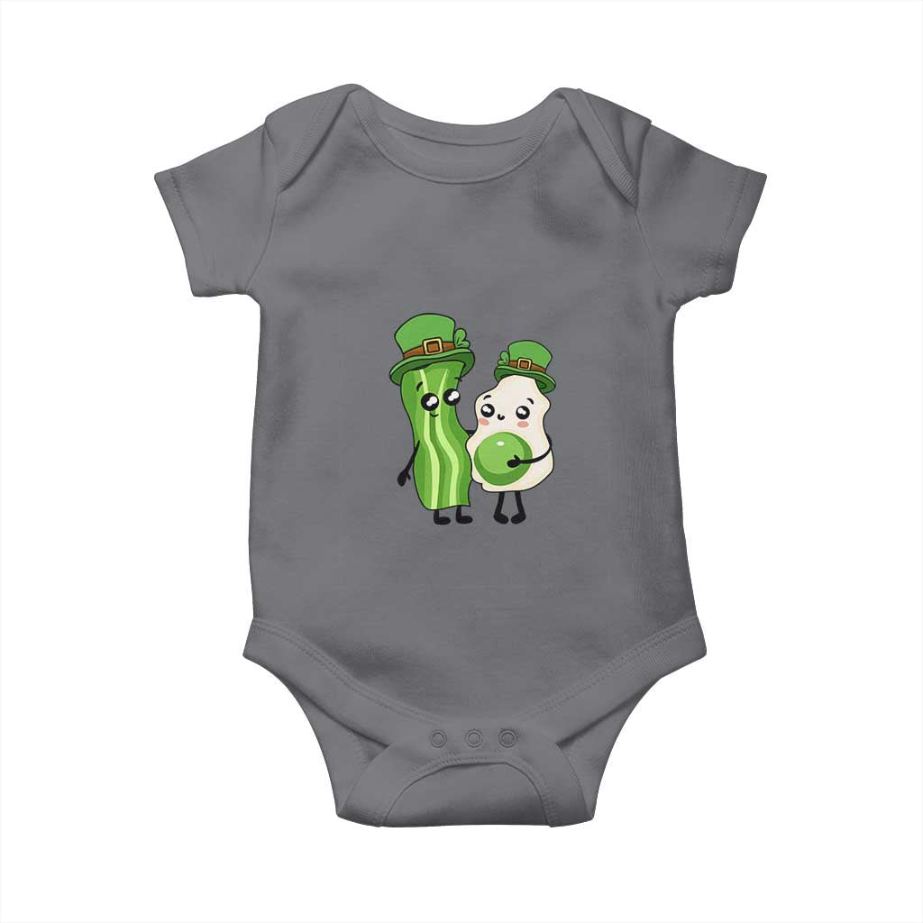 Cute Kids St Patricks Day Baby Onesie Green Eggs Green Ham Smile Face Costume TS02 Charcoal Print Your Wear