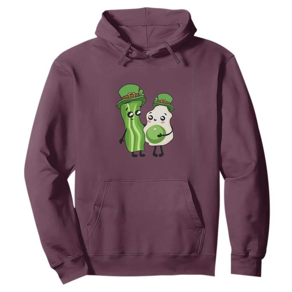 Cute Kids St. Patricks Day Hoodie Green Eggs Green Ham Smile Face Costume TS02 Maroon Printyourwear