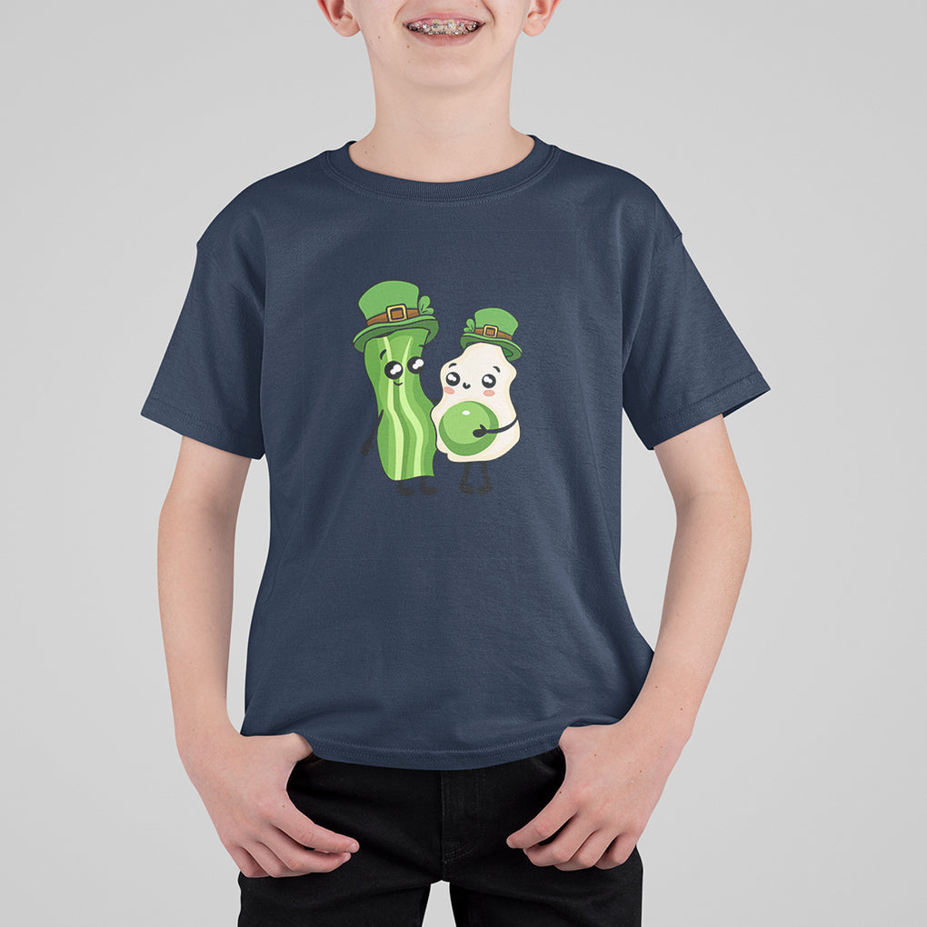 Cute Kids St. Patricks Day T Shirt For Kid Green Eggs Green Ham Smile Face Costume TS02 Navy Printyourwear