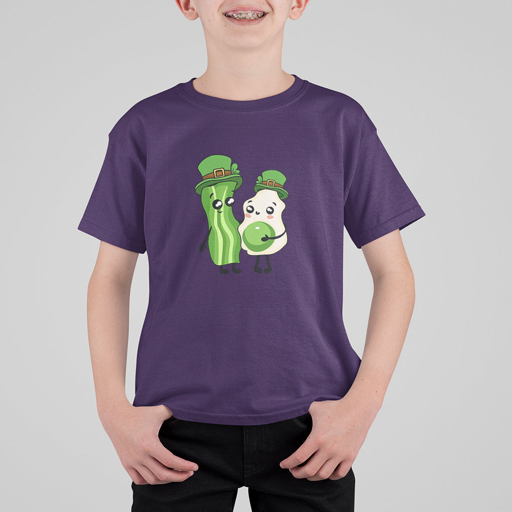 Cute Kids St. Patricks Day T Shirt For Kid Green Eggs Green Ham Smile Face Costume TS02 Purple Printyourwear
