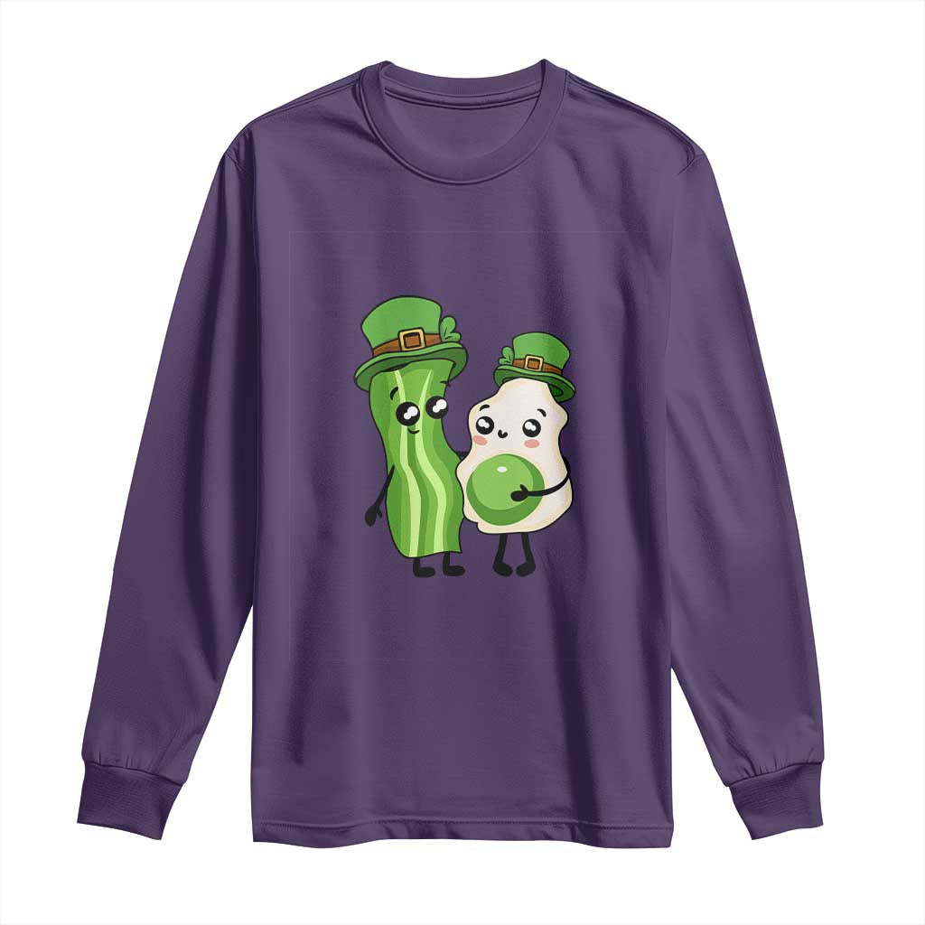 Cute Kids St Patricks Day Long Sleeve Shirt Green Eggs Green Ham Smile Face Costume TS02 Purple Print Your Wear