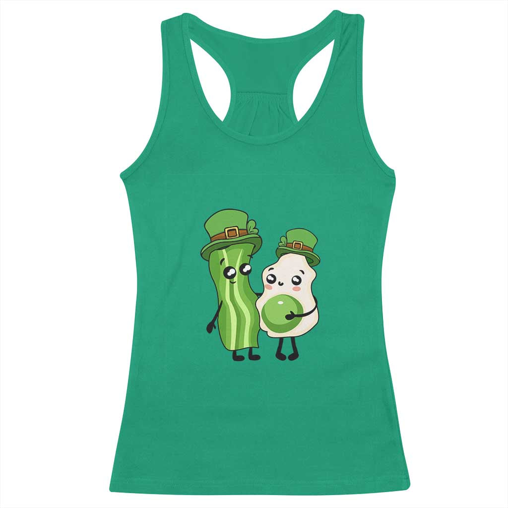 Cute Kids St Patricks Day Racerback Tank Top Green Eggs Green Ham Smile Face Costume TS02 Irish Green Print Your Wear