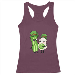 Cute Kids St Patricks Day Racerback Tank Top Green Eggs Green Ham Smile Face Costume TS02 Maroon Print Your Wear