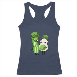 Cute Kids St Patricks Day Racerback Tank Top Green Eggs Green Ham Smile Face Costume TS02 Navy Print Your Wear