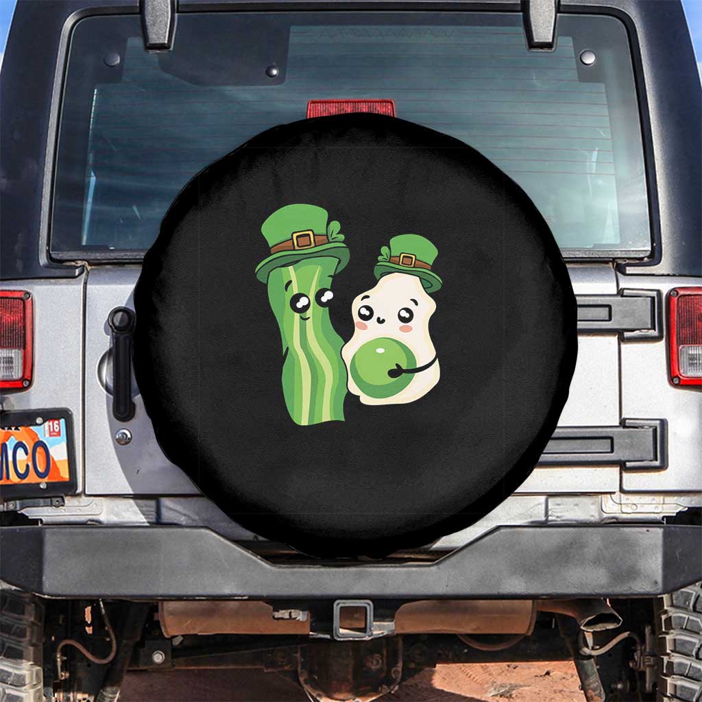 Cute Kids St Patricks Day Spare Tire Cover Green Eggs Green Ham Smile Face Costume TS02 No hole Black Print Your Wear