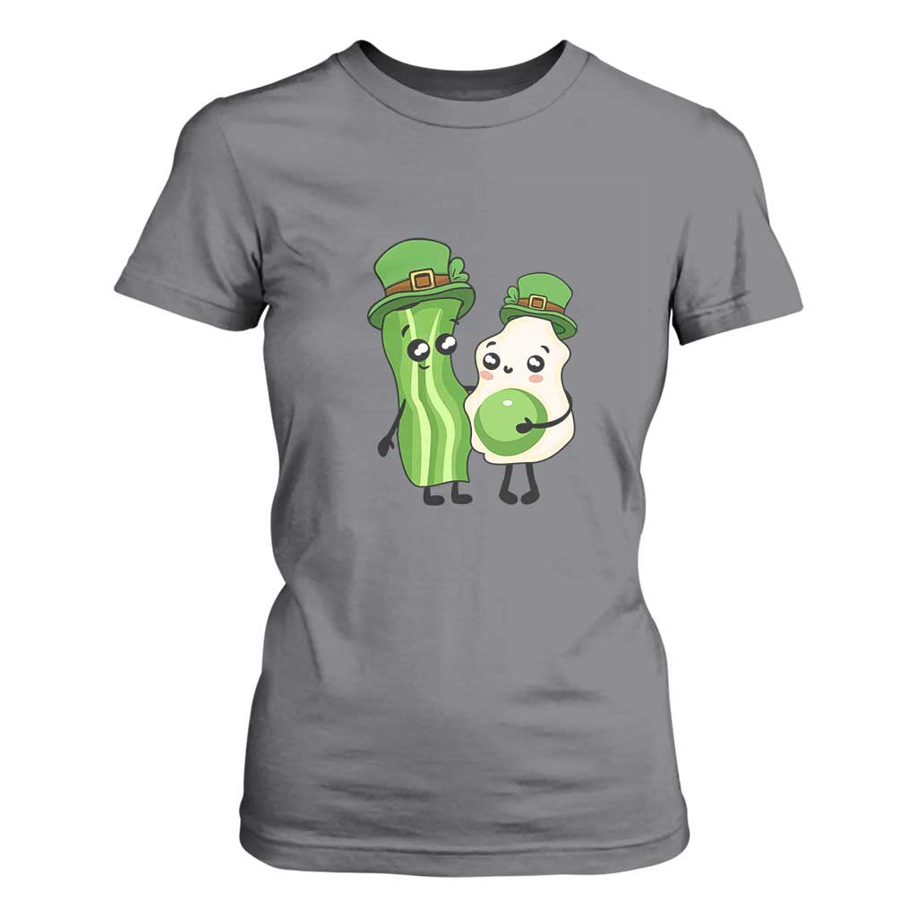 Cute Kids St Patricks Day T Shirt For Women Green Eggs Green Ham Smile Face Costume TS02 Charcoal Print Your Wear