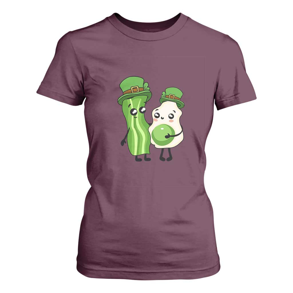Cute Kids St Patricks Day T Shirt For Women Green Eggs Green Ham Smile Face Costume TS02 Maroon Print Your Wear