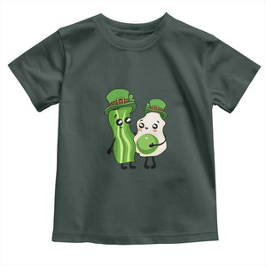 Cute Kids St Patricks Day Toddler T Shirt Green Eggs Green Ham Smile Face Costume TS02 Dark Forest Green Print Your Wear