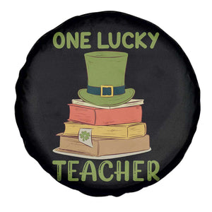 One Lucky Teacher St Patricks Day Spare Tire Cover Lepreachaun Hat with Books Reading TS02 Print Your Wear