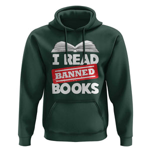 I Read Banned Books Hoodie Funny Reading Book Lovers Nerd TS02 Dark Forest Green Print Your Wear