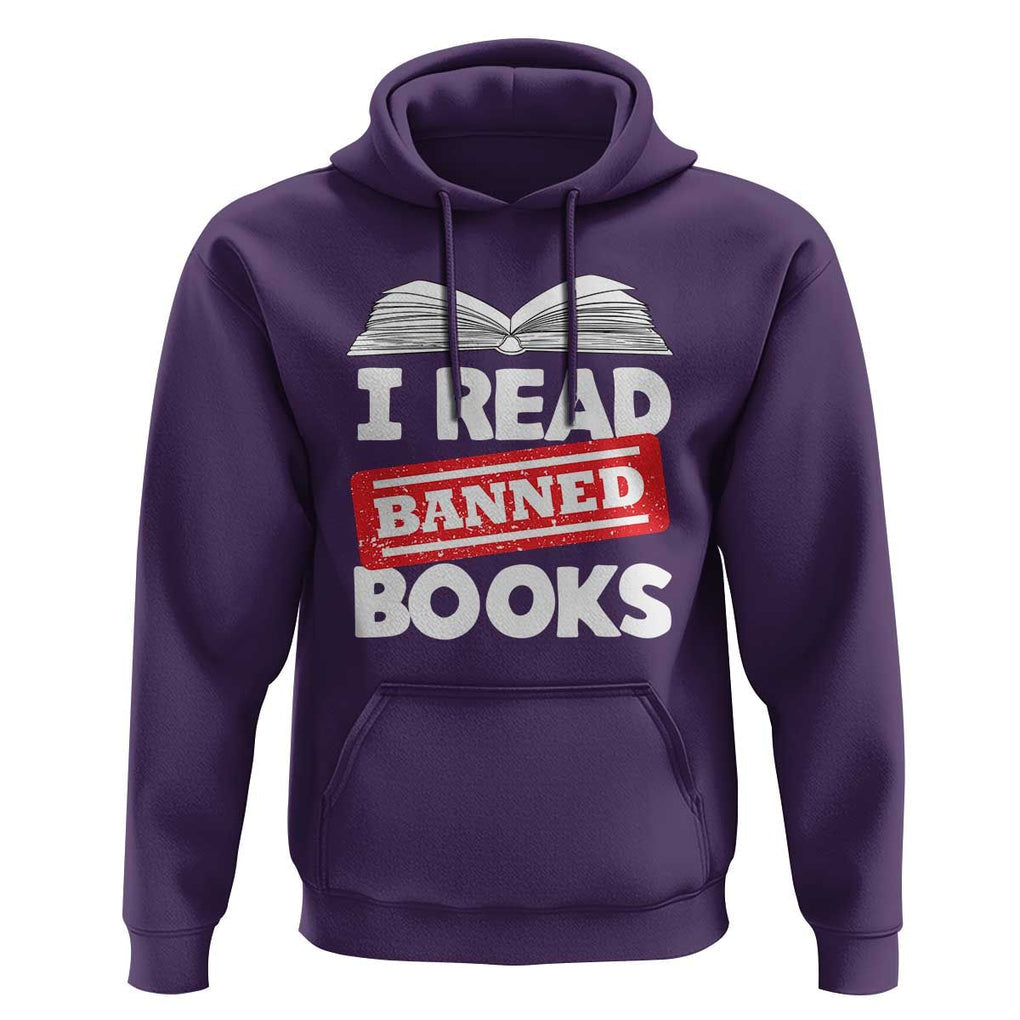 I Read Banned Books Hoodie Funny Reading Book Lovers Nerd TS02 Purple Print Your Wear