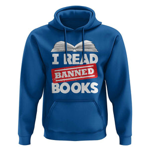 I Read Banned Books Hoodie Funny Reading Book Lovers Nerd TS02 Royal Blue Print Your Wear