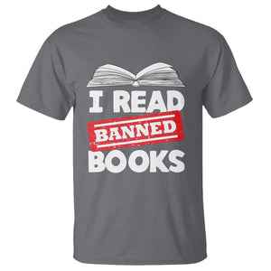I Read Banned Books T Shirt Funny Reading Book Lovers Nerd TS02 Charcoal Print Your Wear