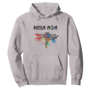 Autism Mom Hoodie She Whispered Back I Am The Storm Rainbow Dragonfly TS02 Ice Gray Printyourwear