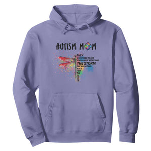 Autism Mom Hoodie She Whispered Back I Am The Storm Rainbow Dragonfly TS02 Violet Printyourwear