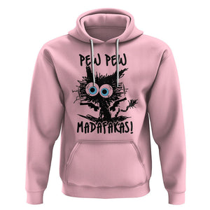 Funny Burnt Cat Hoodie Pew Pew Madafakas TS02 Light Pink Printyourwear