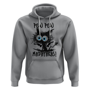 Funny Burnt Cat Hoodie Pew Pew Madafakas TS02 Sport Gray Printyourwear