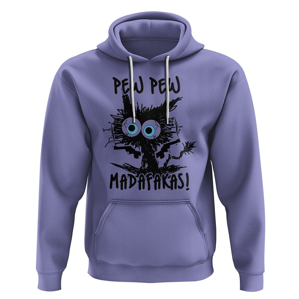Funny Burnt Cat Hoodie Pew Pew Madafakas TS02 Violet Printyourwear