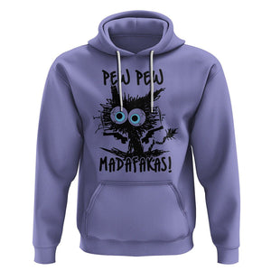 Funny Burnt Cat Hoodie Pew Pew Madafakas TS02 Violet Printyourwear