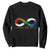 Autism Acceptance Sweatshirt Different Not Less Spectrum Rainbow Infinity TS02 Black Printyourwear